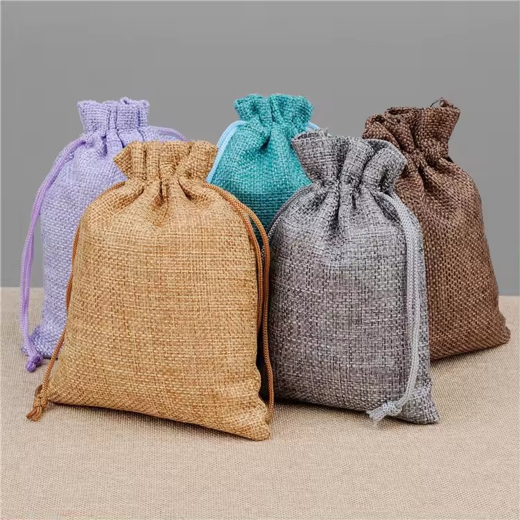 Fashionable Jewelry Gift Pouch Wholesale Jute Bag with Company Logo