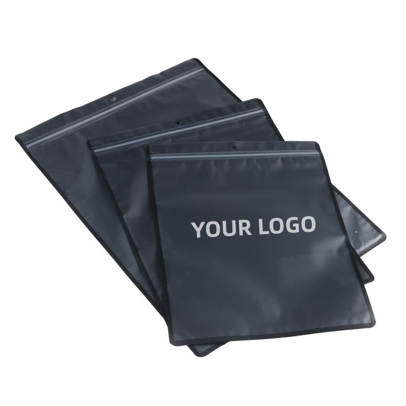 Eco-Friendly Custom Logo Ziplock Clothing Bag with Air Hole