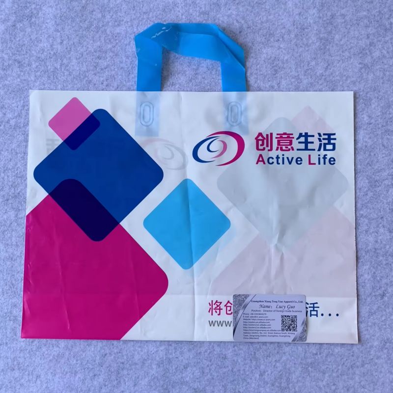 Custom plastic shopping bag with logo wholesale