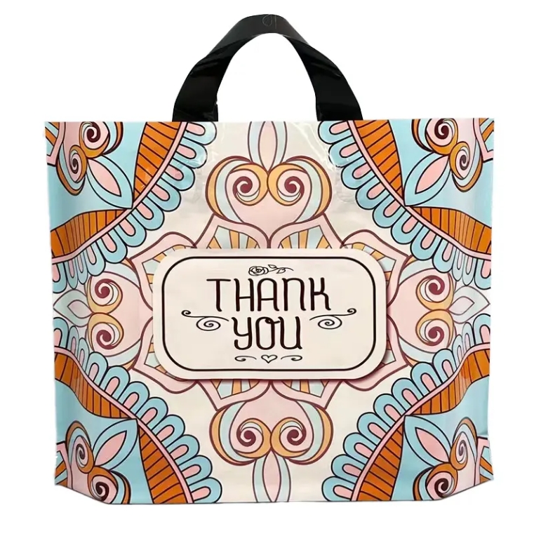 Customizable Square Bottom Boutique Shopping Bag