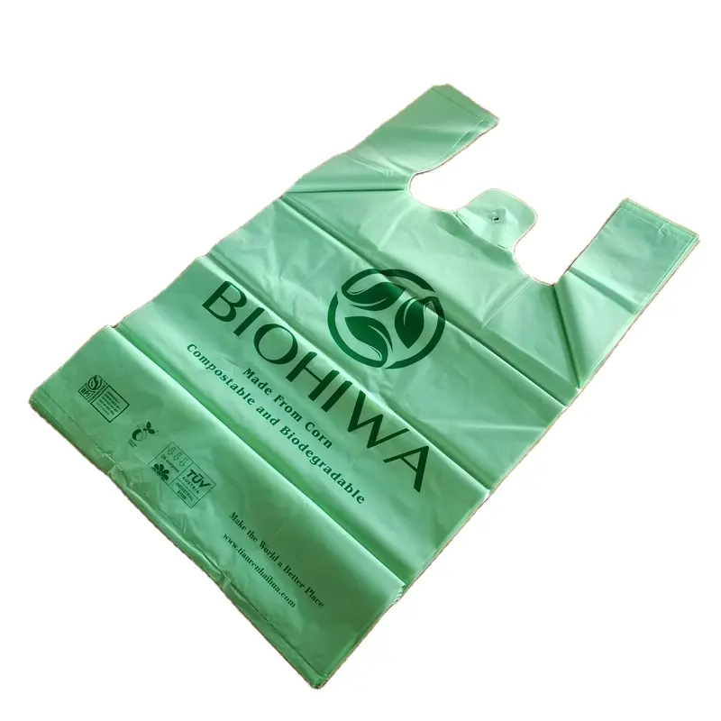 Compostable grocery t shirt bags wholesale