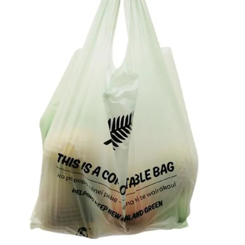 Compostable shopping bag manufacturers T-shirt bag factory