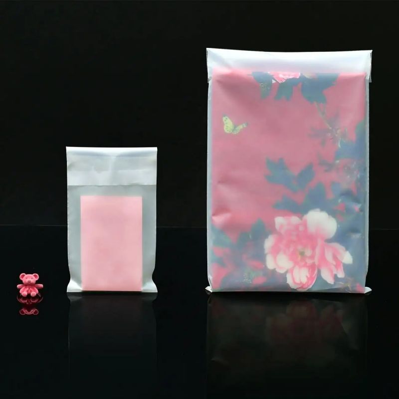 Custom eco-friendly self adhesive clothing bags