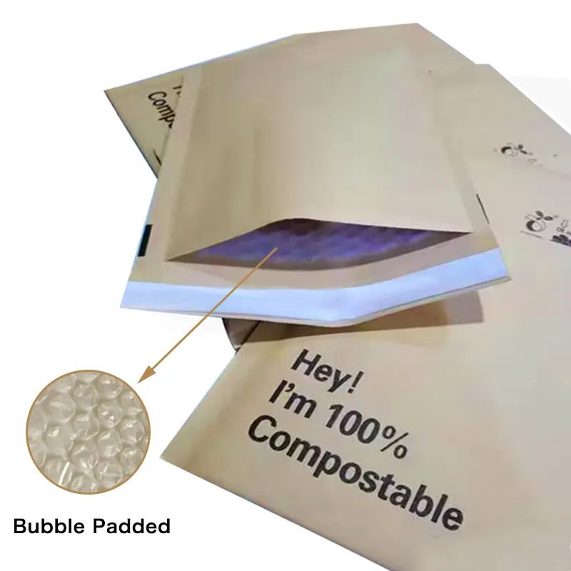 Biodegradable mailer bags factory kraft paper mailers