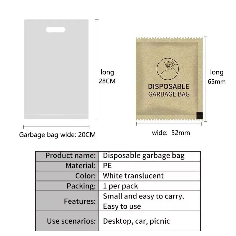 Compostable garbage bags with printed logo