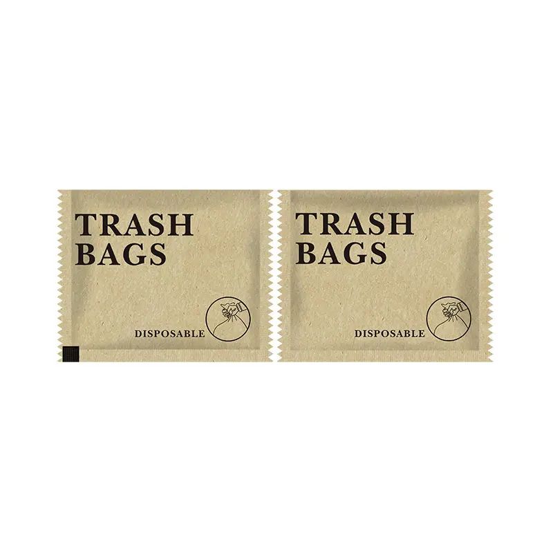 Compostable garbage bags with printed logo