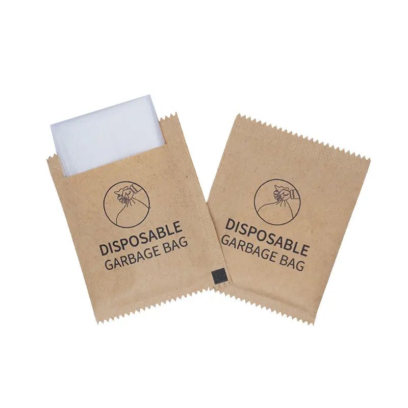 Compostable garbage bags with printed logo