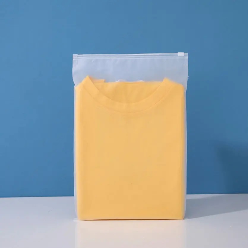 Biodegradable EVA Zipper Lock Self-Sealing Poly Bags for Garment Packaging