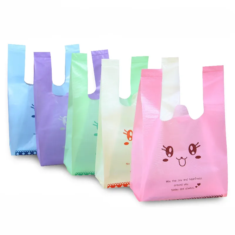 Supermarket shopping bag vest bag plastic bags with handle