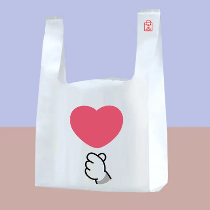 Supermarket shopping bag vest bag plastic bags with handle