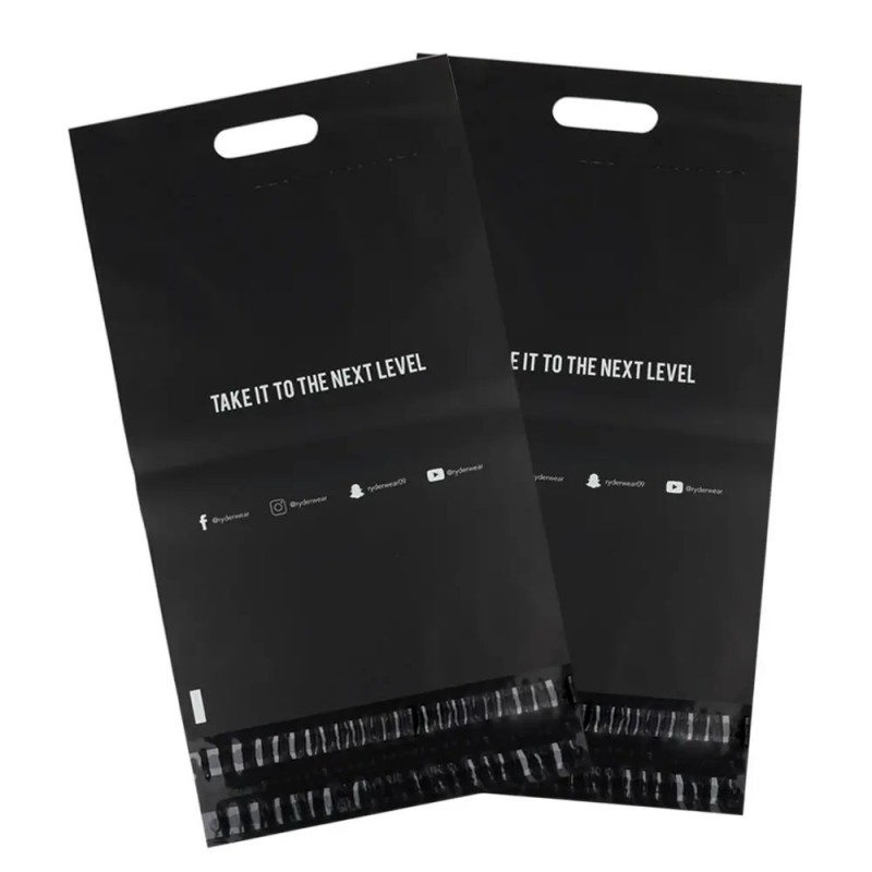 Custom Self-adhesive Black Printed Poly Mailer Bag