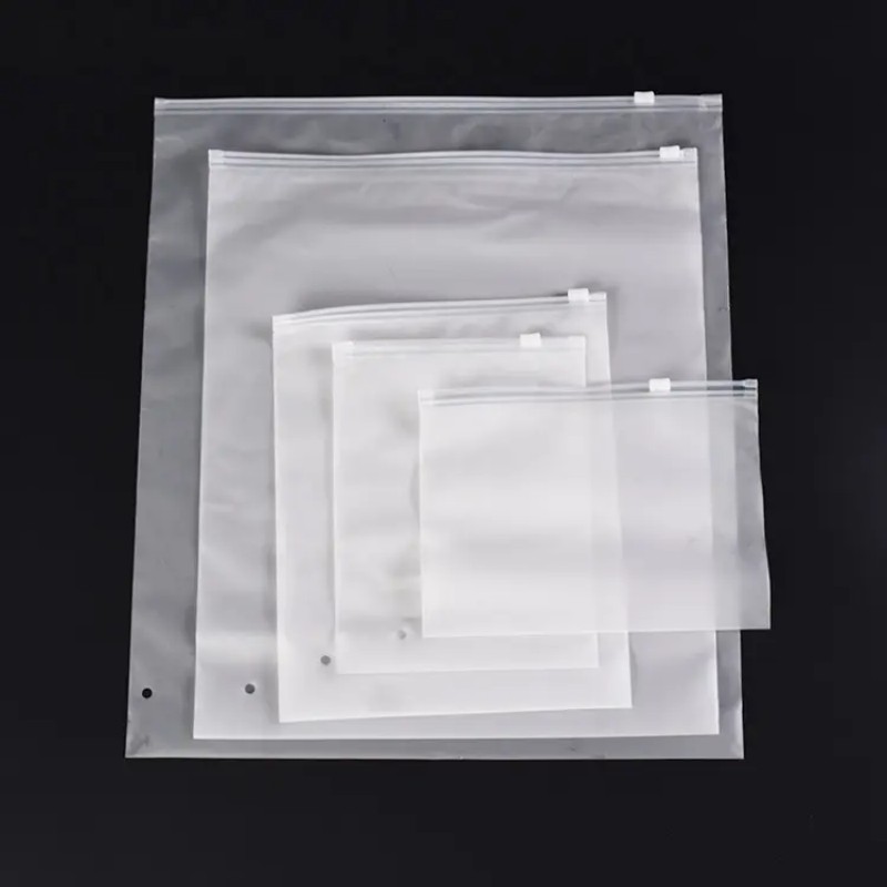 Biodegradable frosted packaging zipper bags bulk