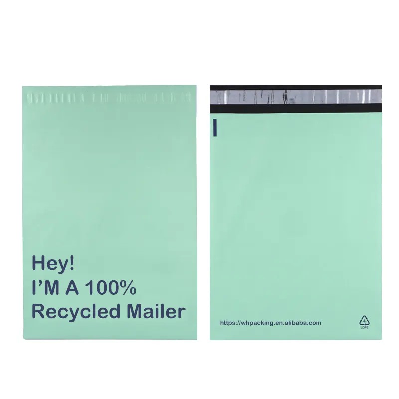 100% Recycled poly mailers compostable shipping envelopes factory