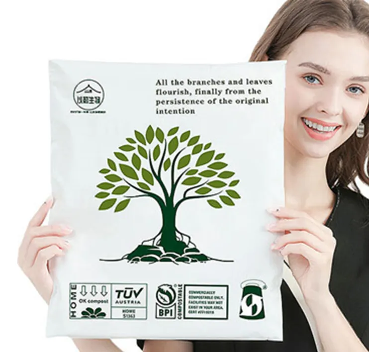 Self-Adhesive Biodegradable Mailing Bags Compostable Poly Courier Bag Eco-Friendly Post Packaging